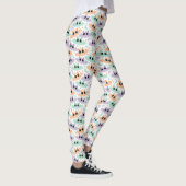 Pastel Halloween Vleermuizen en Sterren Patroon Le Leggings (Rechts)