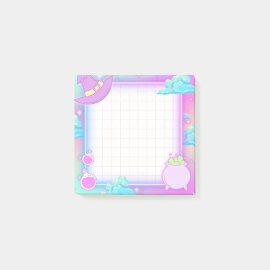 Pastel Halloween Witchy Post-it® Notes (Voorkant)