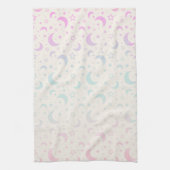 Pastel Halve Manen en Sterren Halloween Theedoek (Verticaal)