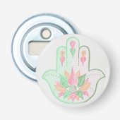 Pastel Hamsa flesopener Button Flesopener (Voorkant)