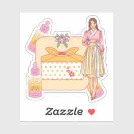 Pastel Hanbok & Vanilla Honey Serum Sticker