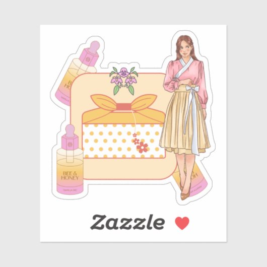 Pastel Hanbok & Vanilla Honey Serum Sticker (Vel)
