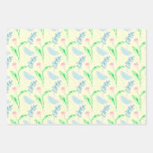 Pastel handgetekende bloemmotief inpakpapier vel (Voorkant)