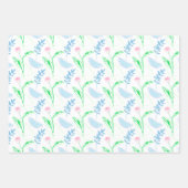 Pastel handgetekende bloemmotief inpakpapier vel (Voorkant 3)