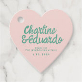 Pastel Handschrift Retro Weddenschap Bedankt Bedankjes Labels (Voorkant)