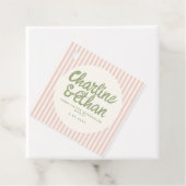 Pastel Handschrift Retro Weddenschap Bedankt voor  Bedankjes Labels (In situ)