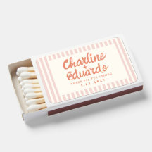 Pastel handschrift Roze retrobruiloft-dozen