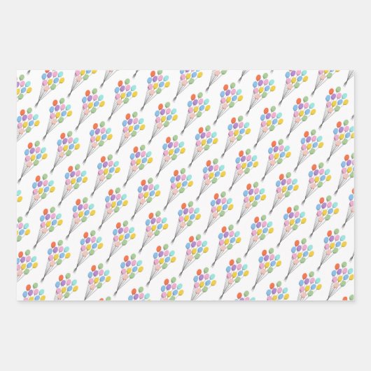  pastel Happy Birthday Mix Inpakpapier Vel (Voorkant 2)