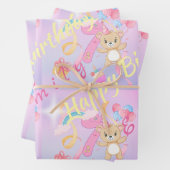 pastel Happy Birthday Wrapping Paper (In situ)