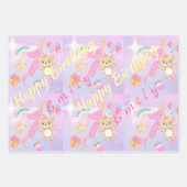 pastel Happy Birthday Wrapping Paper (Voorkant)