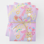  pastel Happy Birthday Wrapping Paper (In situ)
