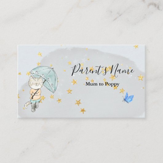 Pastel Happy Cat Visitekaartje (Voorkant)