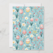 pastel happy easter aangepaste foto feestdagenkaart (Achterkant)