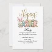 Pastel Happy Easter Feest Kaart (Voorkant)