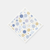 Pastel Happy New Year Napkins – Fireworks Pattern Servet (Hoek)
