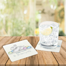 Pastel Happy Paaster Bunny Simple Party Kartonnen Onderzetters