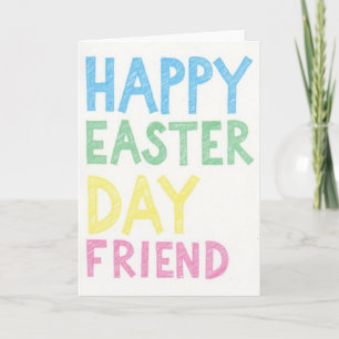 Pastel Happy Pasen Vriendenkaart Kaart