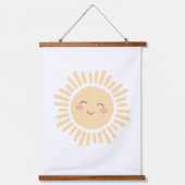 Pastel Happy Sun Nursery Decor Hangend Wandkleed (Voorkant)