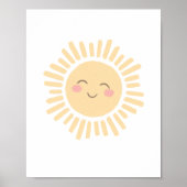 Pastel Happy Sun Nursery Decor Poster (Voorkant)