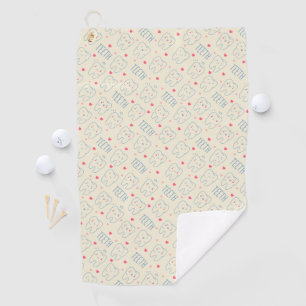 Pastel Happy Teeth Pattern Golfhanddoek