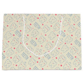 Pastel Happy Teeth Pattern Groot Cadeauzakje (Voorkant)