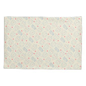 Pastel Happy Teeth Pattern Kussensloop (Achterkant-Links)