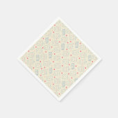 Pastel Happy Teeth Pattern Servet (Hoek)