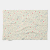 Pastel Happy Teeth Pattern Theedoek (Horizontaal)