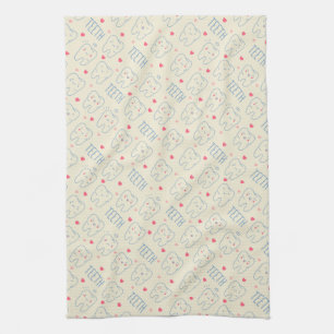 Pastel Happy Teeth Pattern Theedoek