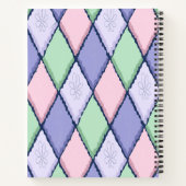 Pastel Harlekijn Bloemenspiraal Notebook Notitieboek (Achterkant)