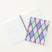 Pastel Harlekijn Bloemenspiraal Notebook Notitieboek (Binnen)