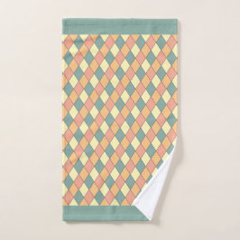 Pastel Harlekijn Diamant Patroon Decoratie Handdoek