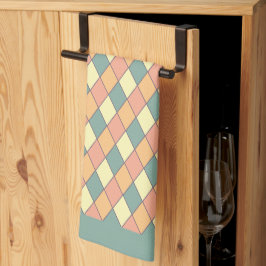 Pastel Harlekijn Diamant Retro Keuken Decor Theedoek