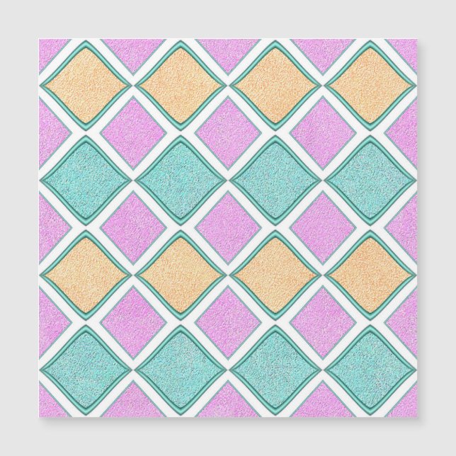 Pastel Harlekijn Prisma Diamant Patroon (Voorkant)