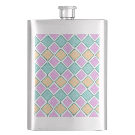 Pastel Harlekijn Prisma Diamant Patroon Flacon (Voorkant)