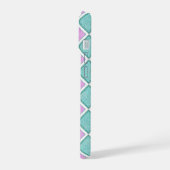 Pastel Harlekijn Prisma Diamant Patroon iPhone 15 Case (Linkerkant)