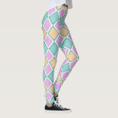 Pastel Harlekijn Prisma Diamant Patroon Leggings (Rechts)