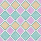Pastel Harlekijn Prisma Diamant Patroon Sticker (Voorkant)