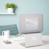 Pastel Harlekijn Prisma Diamant Patroon Sticker (Laptop op bureau)