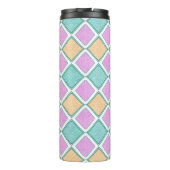 Pastel Harlekijn Prisma Diamant Patroon Thermosbeker (Achterkant)