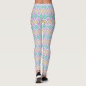 Pastel Harlekijn Prisma Klein Diamant Patroon Leggings (Achterkant)