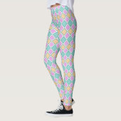 Pastel Harlekijn Prisma Klein Diamant Patroon Leggings (Links)