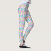 Pastel Harlekijn Prisma Klein Diamant Patroon Leggings (Rechts)