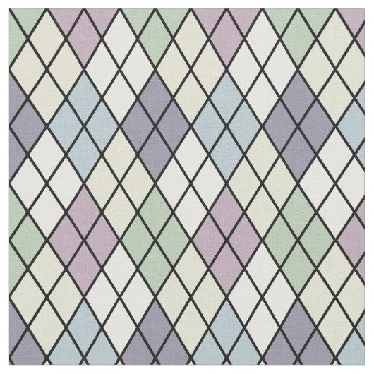 Pastel Harlequin Argyle Stof (Close Up)