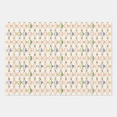 Pastel Harlequin Diamonds Verpakkingspapier Inpakpapier Vel (Voorkant)