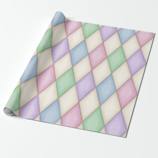 Pastel Harlequin Middeleeuws Sprookje (groot) Cadeaupapier (Uitgerold)