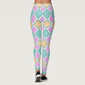  Pastel Harlequin Prism Diamond Pattern Leggings (Achterkant)