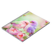 Pastel Harmony: Pluizige zangvogels Notitieboek (Linkerzijde)