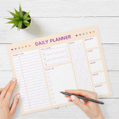 Pastel Hart Dagelijkse Planner Notitieblok