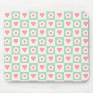 Pastel Hart en Bloem Motief Muismat